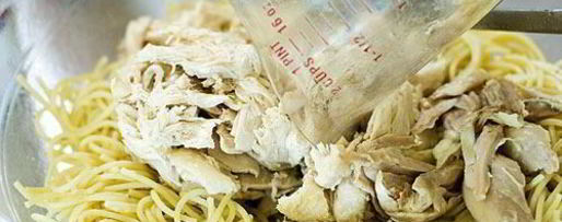 Шаг 6: спагетти с курицей