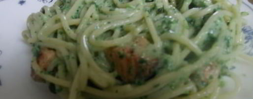 Шаг 5: спагетти с лососем и шпинатом