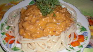 Рецепт Спагетти в соусе Болоньезе с сыром