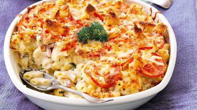 Рецепт Запеченных макарон рожки