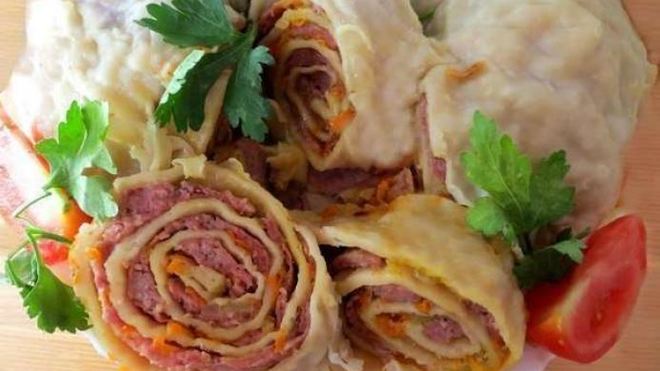 Рецепт Ханума с капустой и фаршем
