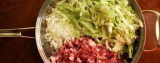 Шаг 2: мантов с капустой