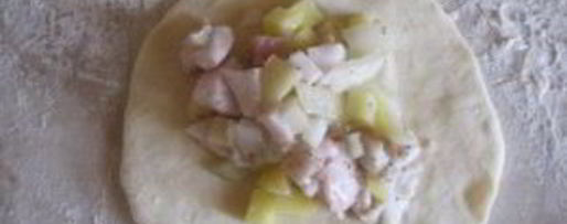 Шаг 2: мантов с картошкой и салом