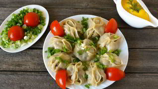 Рецепт Мантов с мясом и картошкой