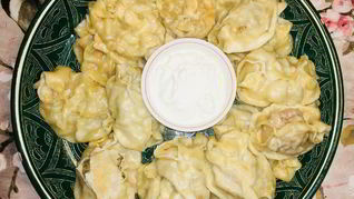 Рецепт Мантов с мясом и тыквой