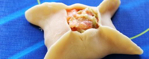 Шаг 7: мантов с семгой и шафраном