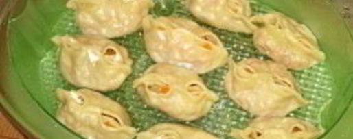 Шаг 7: мантов с тыквой и курдючным салом