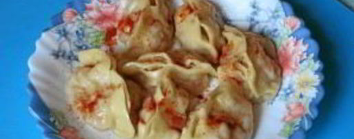 Шаг 8: мантов с тыквой и курдючным салом