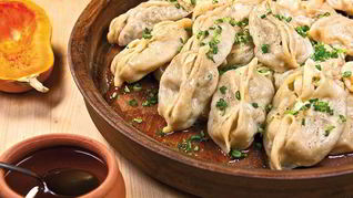 Рецепт Мантов с тыквой и куриным фаршем