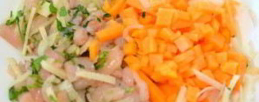 Шаг 2: мантов с тыквой и куриным фаршем