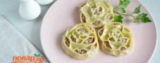 Шаг 10: мантов в форме розочек