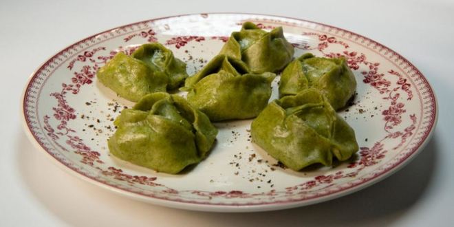 Рецепт зеленых мантов с тыквой