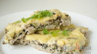 Рецепт Мяса по-французски из свинины с грибами