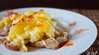 Рецепт Мяса по-французски с ананасом