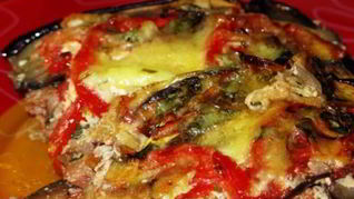 Рецепт Мяса по-французски с баклажанами