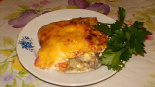 Рецепт Мяса по-французски с помидорами и грибами