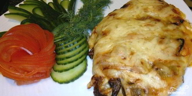 Рецепт мяса по-французски в фольге с грибами