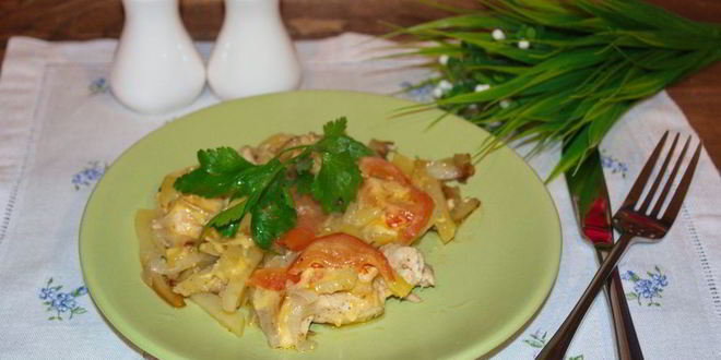 Рецепт мяса по-французски в сковороде