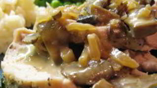 Рецепт Свиной вырезки с грибным соусом по-французски