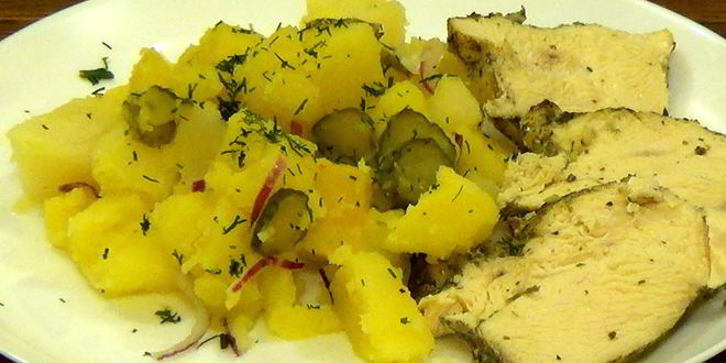 Рецепт картофеля и мясо в горшочках