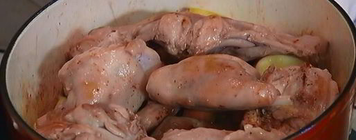 Шаг 6: кролика с яблоками, тушенный в вине