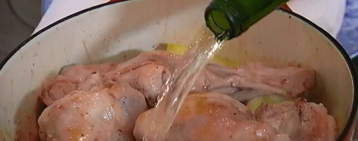 Шаг 7: кролика с яблоками, тушенный в вине