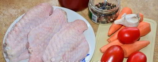 Шаг 2: крыльев индейки в мультиварке