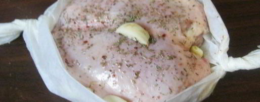 Шаг 3: куриной грудки с цукини и пореем на пару