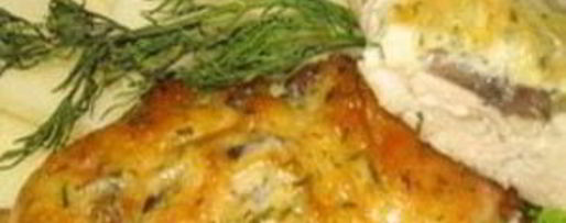 Шаг 5: куриного филе с грибами под сыром