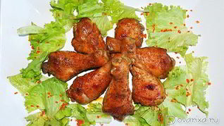 Рецепт Куриных ножек с медом, соевым соусом и карри