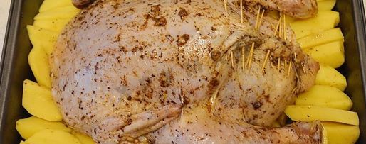 Шаг 6: курицы фаршированной грибами в духовке