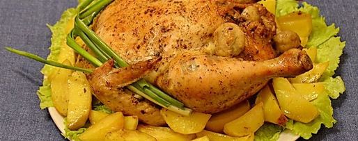 Шаг 8: курицы фаршированной грибами в духовке