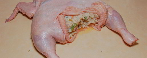 Шаг 6: курицы, фаршированной рисом и овощами