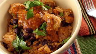 Рецепт Курицы и рис с черной фасолью