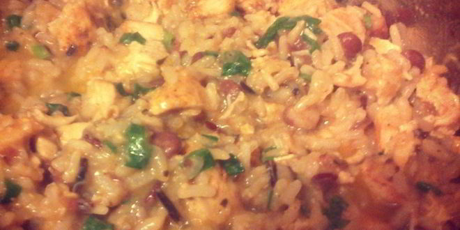 Рецепт курицы и рис с черной фасолью