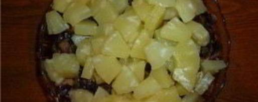 Шаг 3: курицы с грибами и ананасами