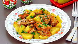 Рецепт Курицы с картошкой в банке