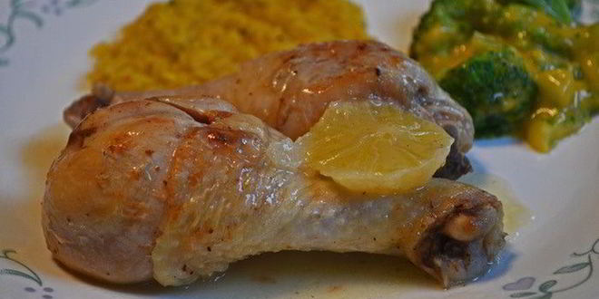 Рецепт курицы с лимоном и чесноком