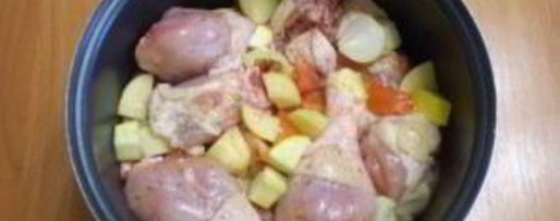 Шаг 3: курицы с овощами и кабачками