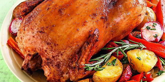 Рецепт курицы с овощами