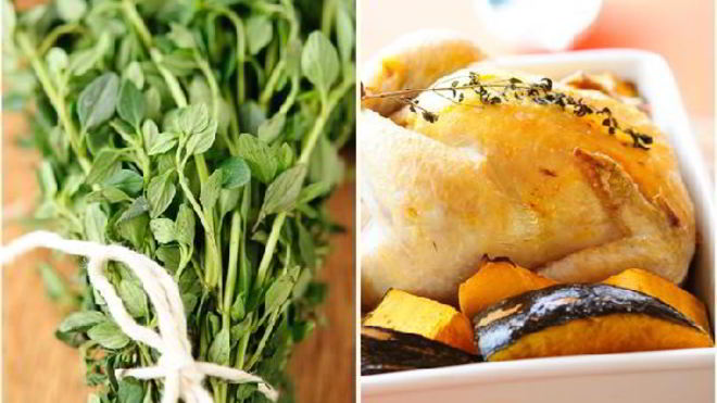 Рецепт Курицы с тимьяном, тыквой и начинкой в марокканском стиле