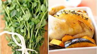 Рецепт Курицы с тимьяном, тыквой и начинкой в марокканском стиле