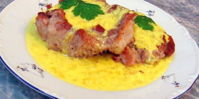 Рецепт мяса под шафрановым соусом