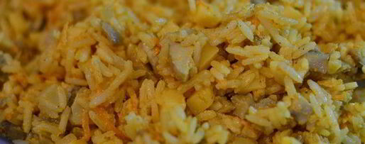 Шаг 12: пекинской уточки карри, фаршированная рисом, сыром и грибами