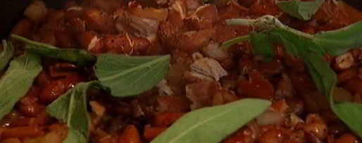 Шаг 13: свиных ребрышек с грибами и красной фасолью