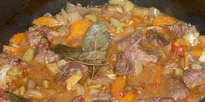 Рецепт телятины с овощами
