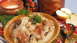 Рецепт Утки, тушенной в сметане