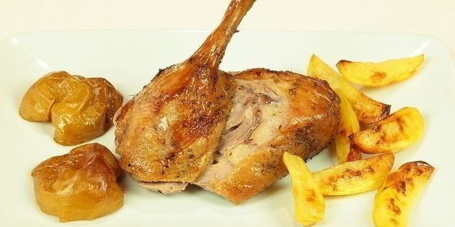 Рецепт запеченного гуся, фаршированного яблоками