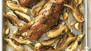 Рецепт Жареной свиной вырезки с фенхелем и чесноком