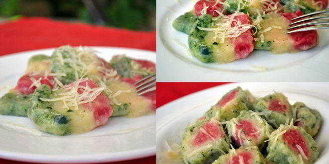 Рецепт ньокков-триколоро